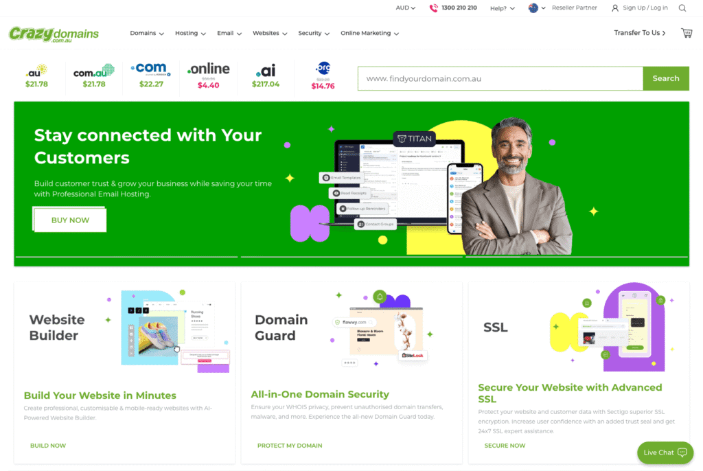 Crazy Domains Homepage