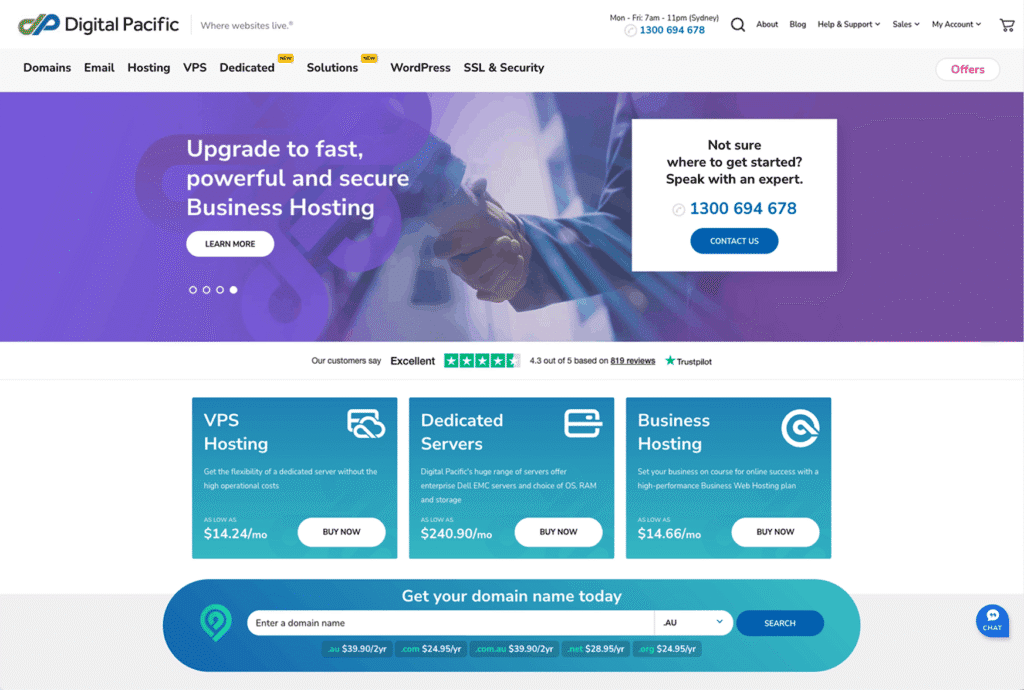 Digital Pacific Homepage
